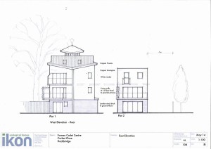 Cadet Hut - elevation