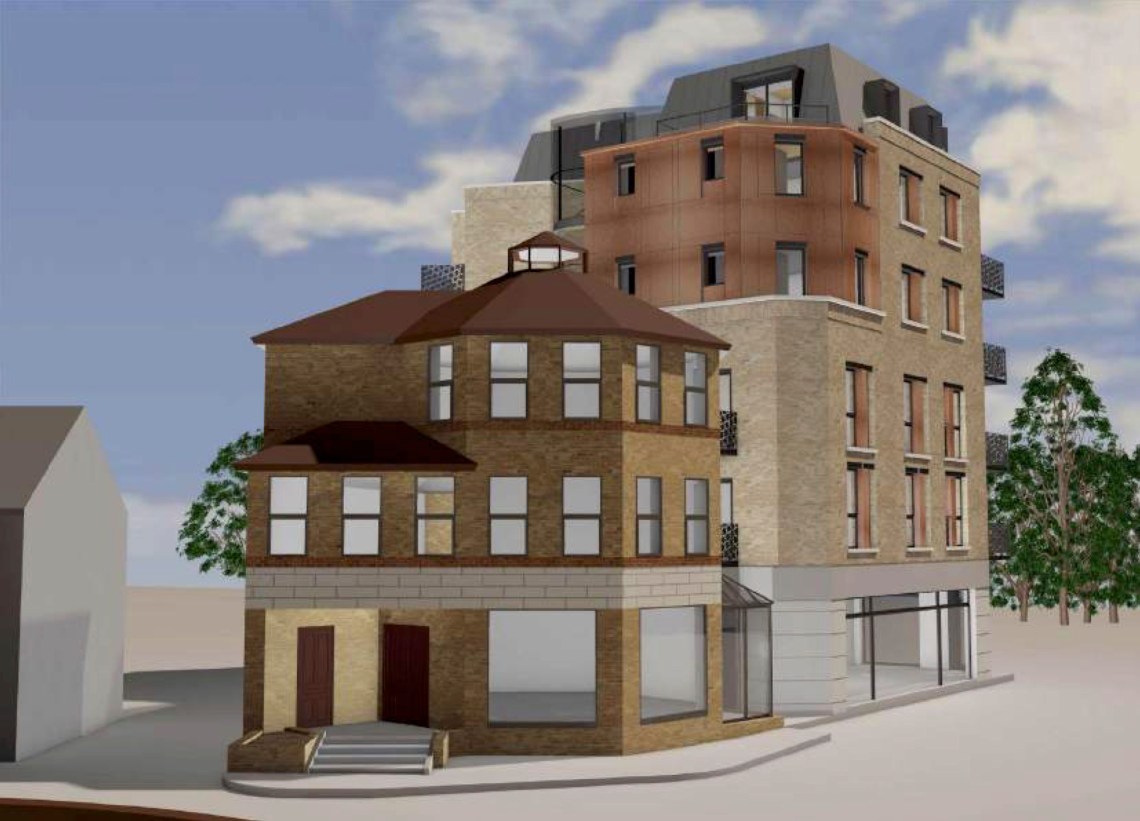 Hexagon house 3d from London Road