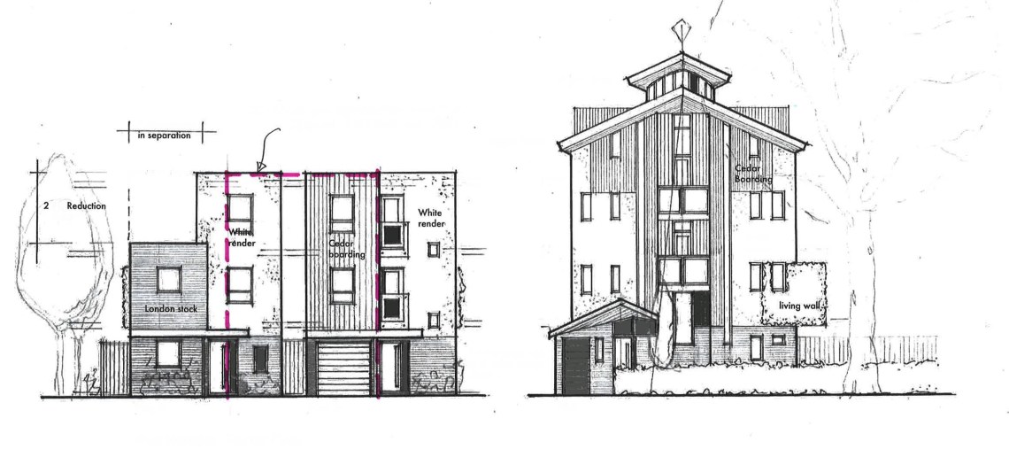 drawing showing existing permission