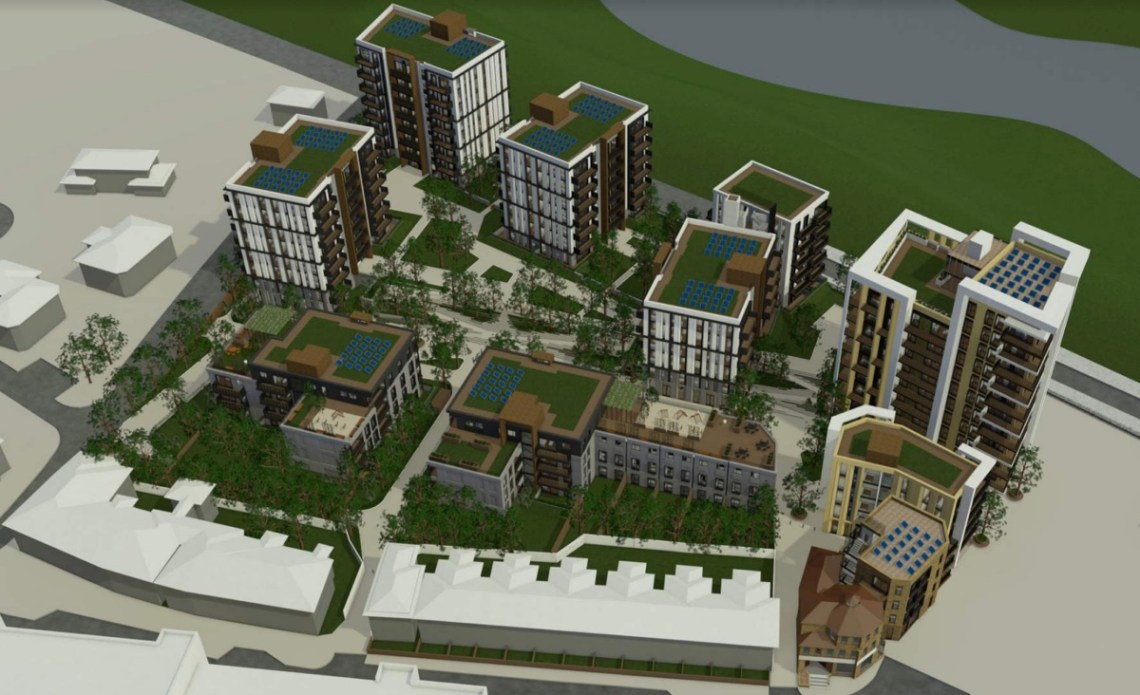 2018 Land north of train station visualisation