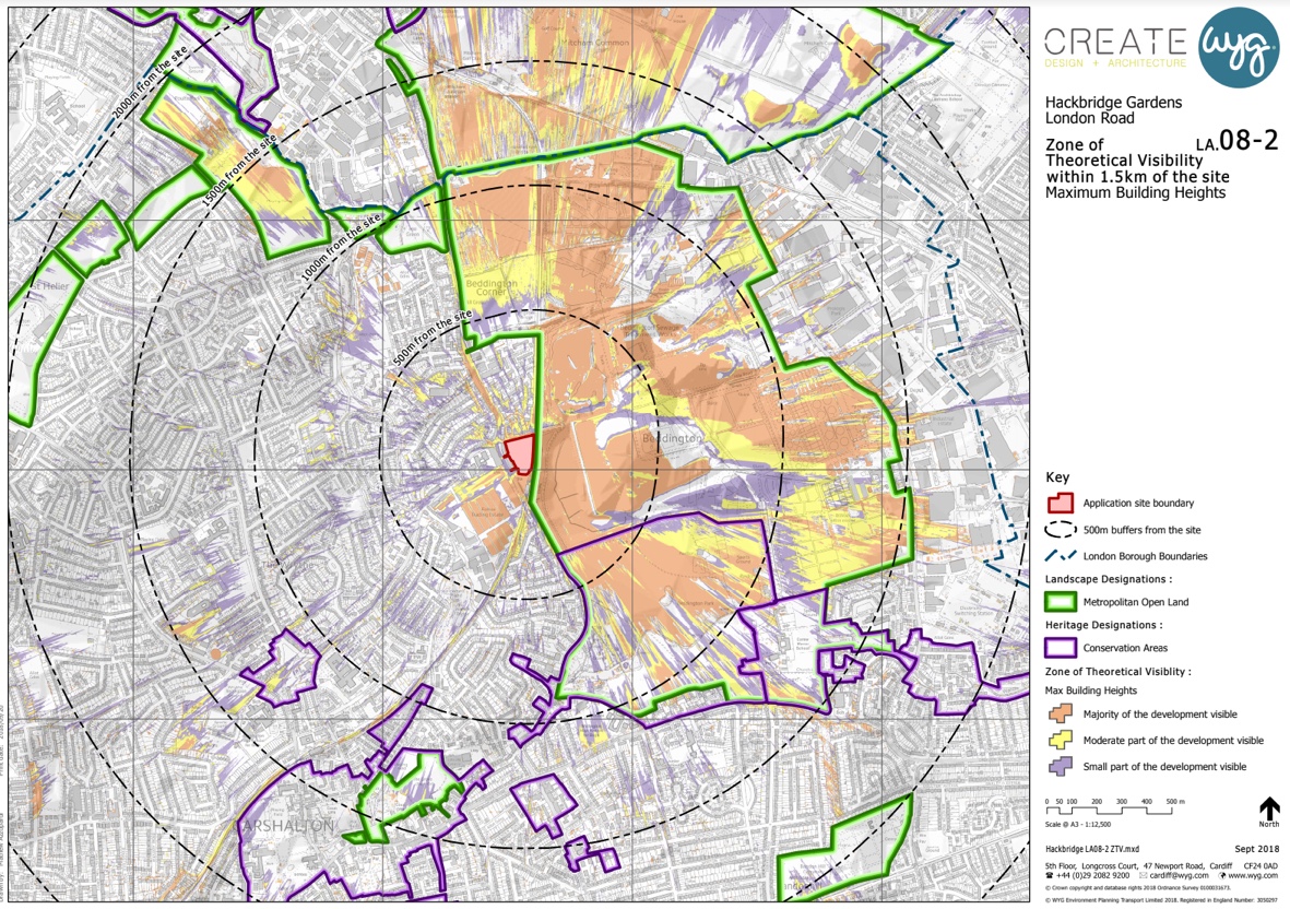 map of site visibility